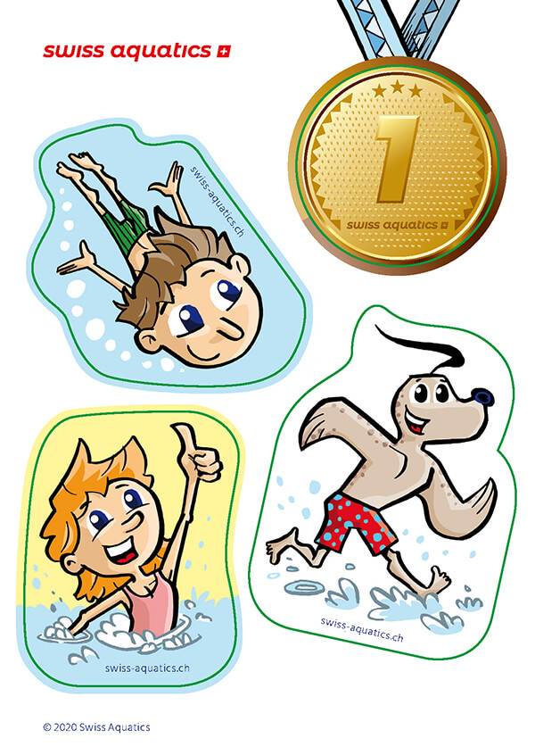 Médailles autocollantes Kids pass